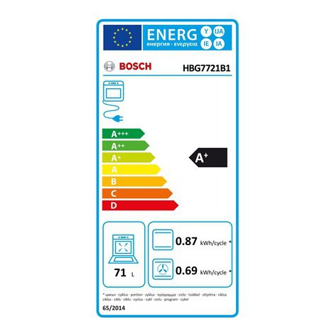 Bosch | Oven | HBG7721B1 | 71 L | Electric | Pyrolysis | Touch | Height 59.5 cm | Width 59.4 cm | Black - 9